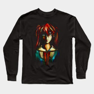 Evangelion Asuka Portrait Long Sleeve T-Shirt